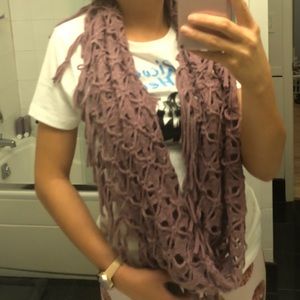 Elegant Purple Knit Scarf